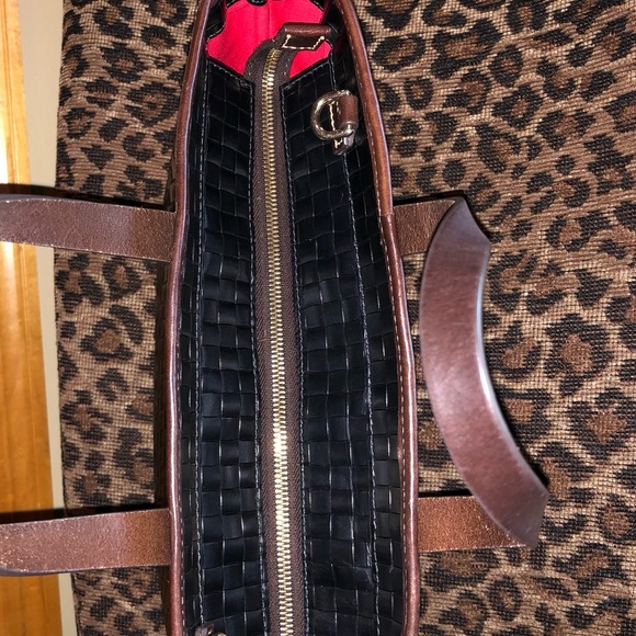 Dooney & Bourke Woven Leather Handbag - Picture 6 of 10